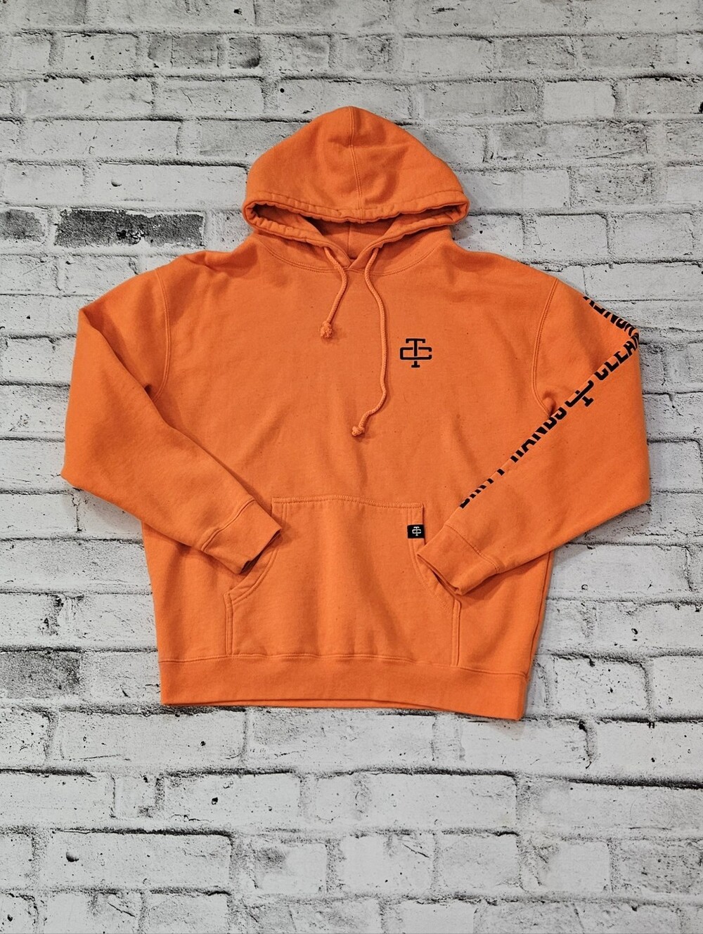 Troll Co Dirty Hands Clean Money Orange Pullover Hoodie Mens Large
